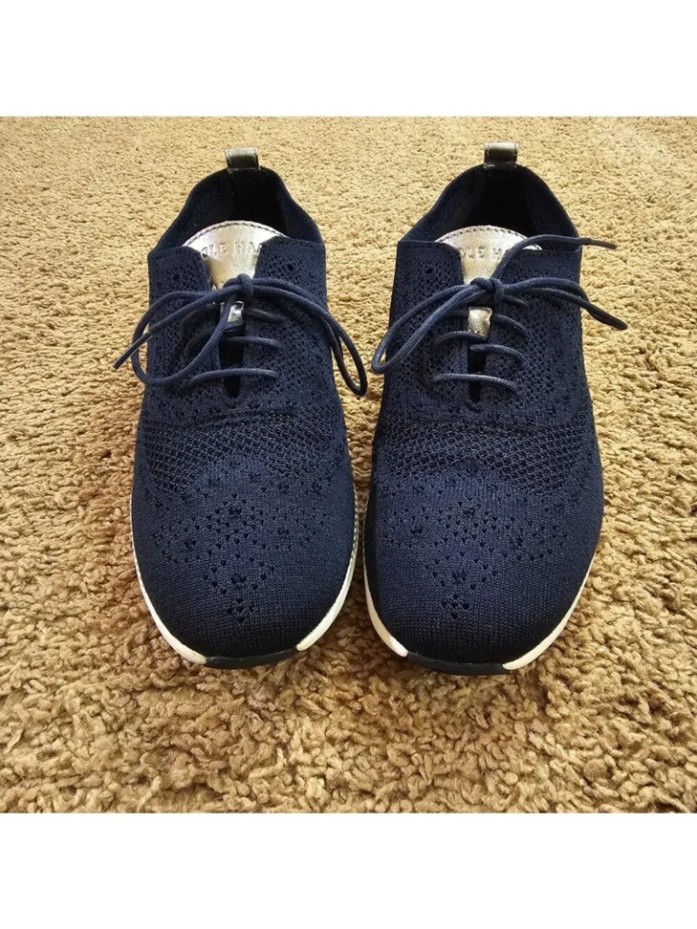 Cole Haan 2.ZEROGRAND Oxford Shoes Womens 10.5B Marine Blue Argento Stitchlite - Picture 9 of 11